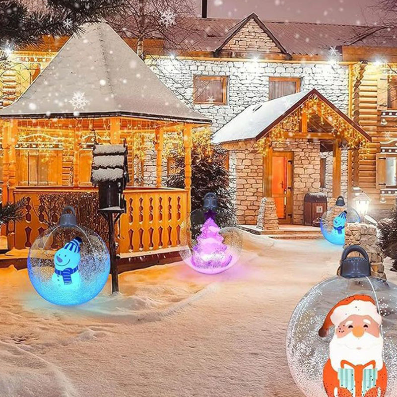 Utomhus jul PVC uppblåsbar dekorerad boll