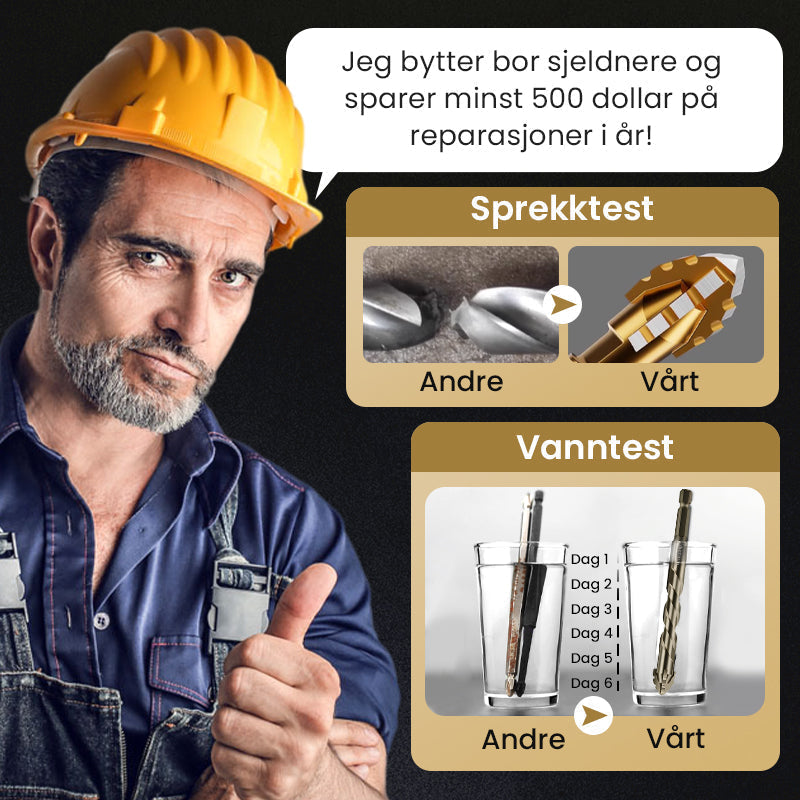 🔥2025 Hot Sale🔥Hög kvalitet 4-Flute Serrated Eccentric Drill Bit Set