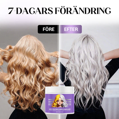 Anti-gulnande lila hårmask 💜 Säg adjö till röda höjdpunkter! 💜