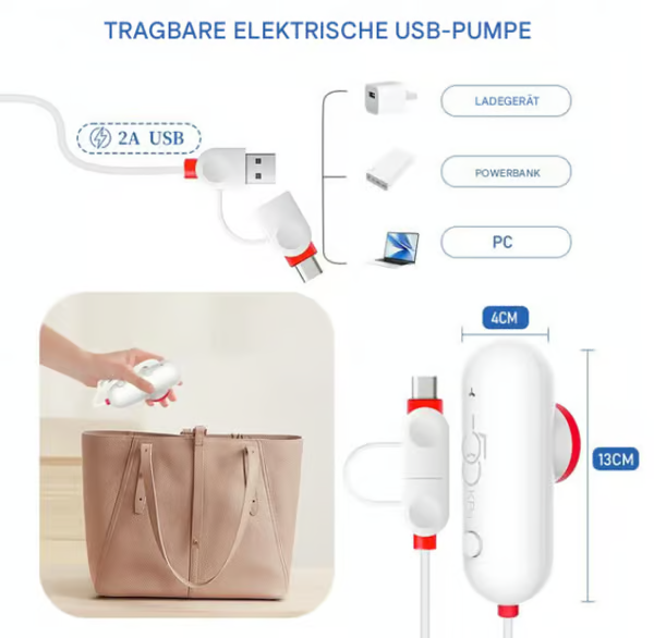 ⏰2025 Nyheter 80% rabatt Begränsad tid🔥USB Elektrisk Vakuumkompressionspåse - Spara utrymme och resa lätt!