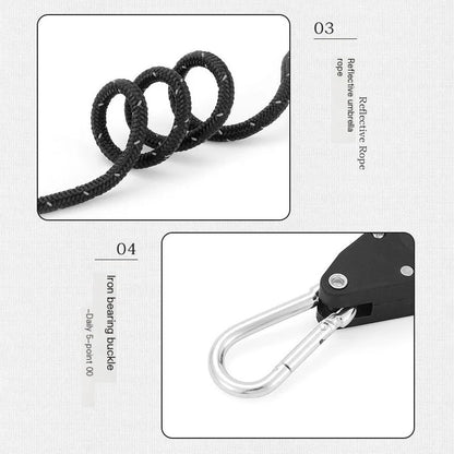 🔥Bärbar Justerbar Fix Campingrep🌳