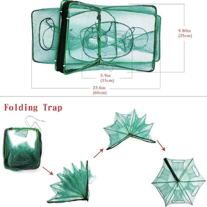 🚨 50 % RABATT! 🚨Automatiskt hopfällbart nät för sportfiskare – förstärkt fisknät i nylon, håvnät med teleskophandtag 🎣✨