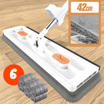 🏠2025 Extra stor kampanj🔥 Ny superabsorberande stor platt mopp 💦Begränsat antal gratis moppskopor, först till kvarn gäller.🚀🚀