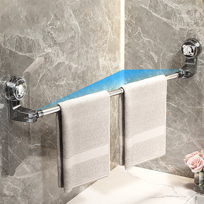 🛁 Light Luxury No-Punch – infällbar handdukshängare med sugkopp✨