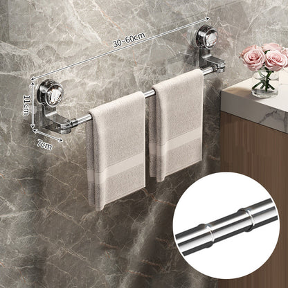 🛁 Light Luxury No-Punch – infällbar handdukshängare med sugkopp✨