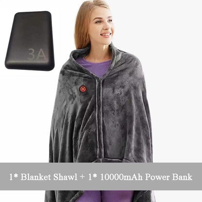 🔥Bra present med USB-uppvärmd flanellfilt