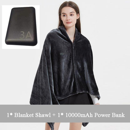 🔥Bra present med USB-uppvärmd flanellfilt