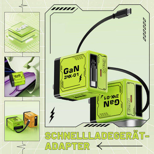 ⏳Begränsat tidserbjudande! Köp 3 få 2 gratis ⏰ Quick Charge Adapter med kabel och infällbar C-kontakt.