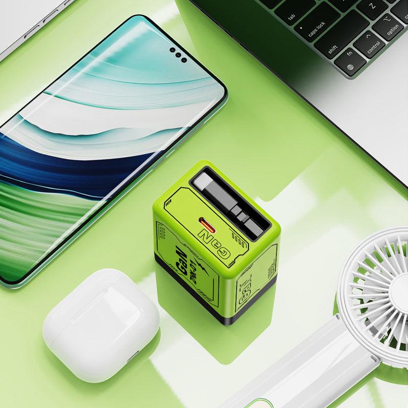 ⏳Begränsat tidserbjudande! Köp 3 få 2 gratis ⏰ Quick Charge Adapter med kabel och infällbar C-kontakt.