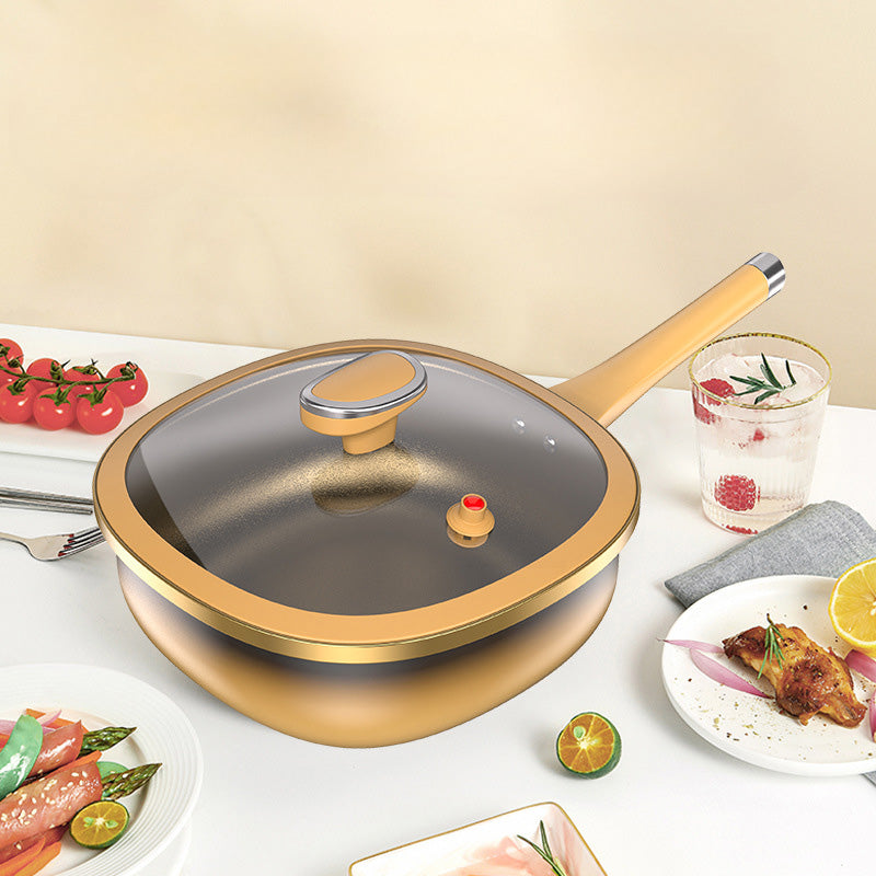 ⏳Tidsbegränsad special⏰12-tums non-stick-gryta i titanlegering med lock