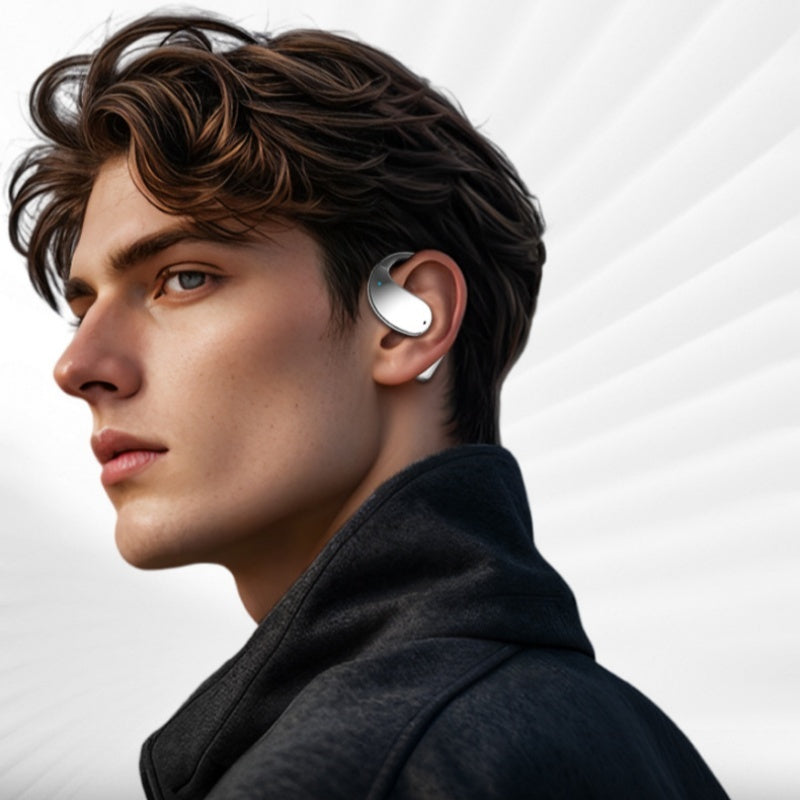 🎧✨ Trådlösa Öppna Öronshörlurar med LED-display
