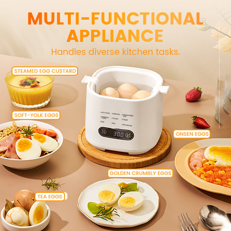 🎁2025 Nytt design🥚✨Mini multifunktionell äggkokare med smart touchpanel